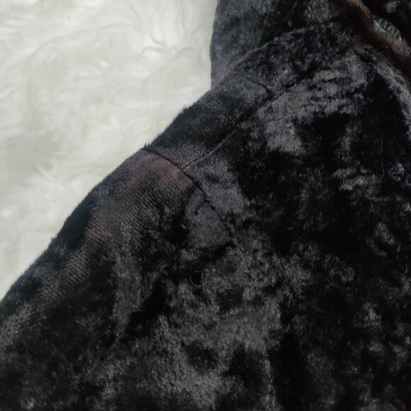 Vintage A Winter Product Womens Small Faux Fur Winter Jacket with Collar Black - Picture 5 of 8